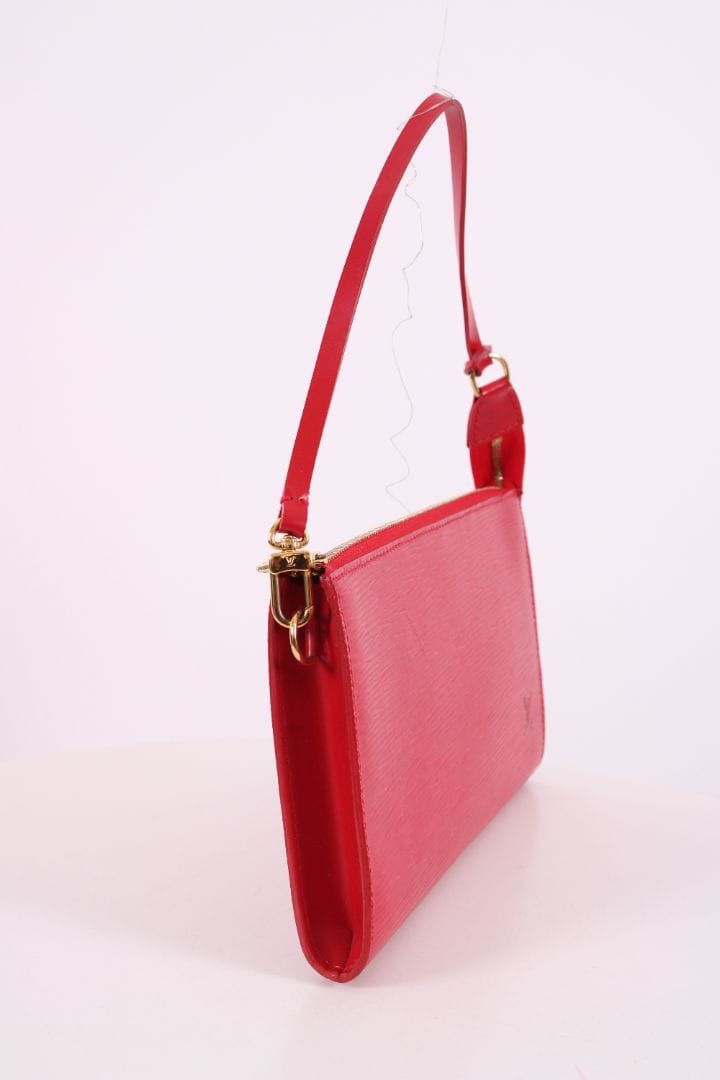 Louis Vuitton Louis Vuitton Epi Pochette Handbag Red