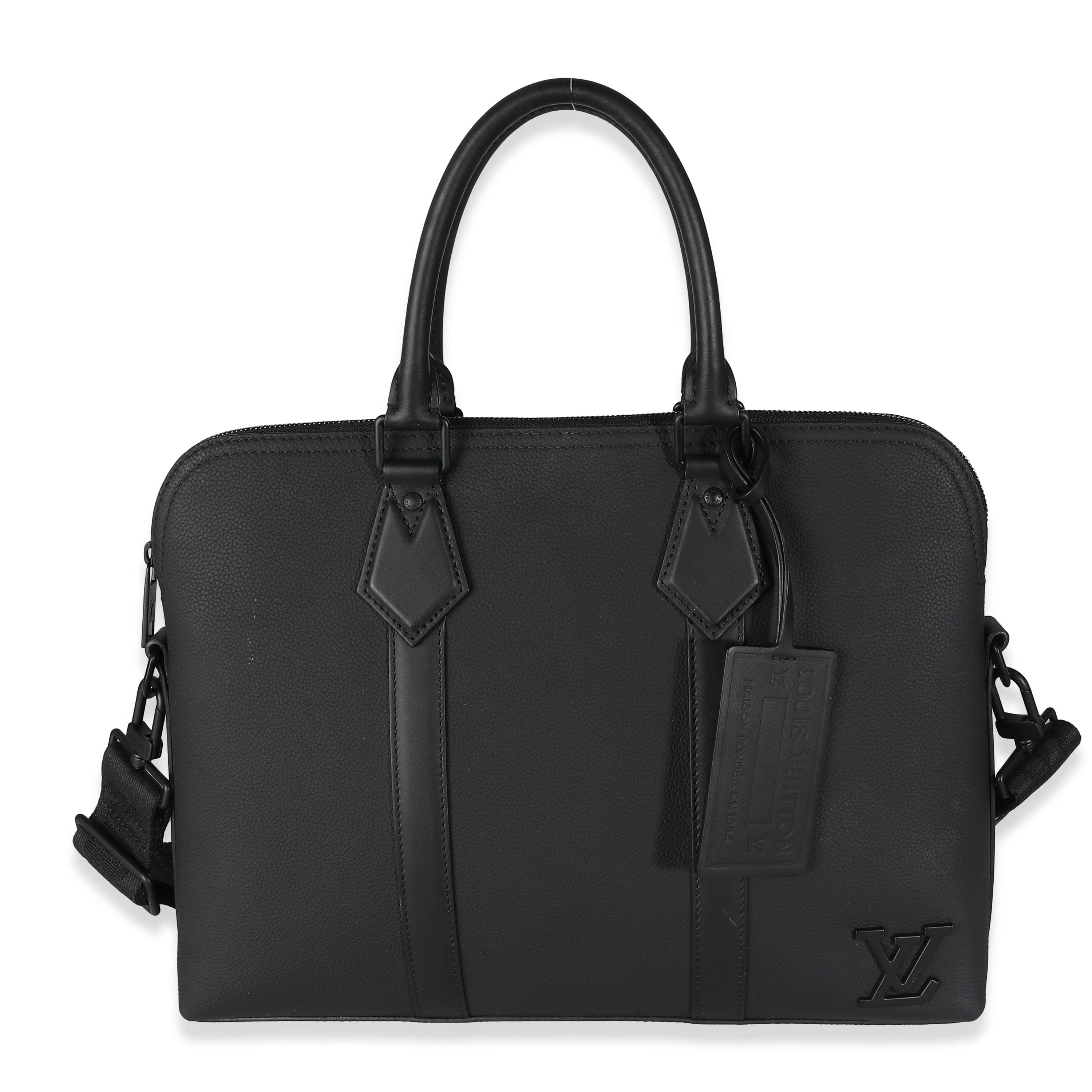 Louis Vuitton Louis Vuitton Black Calfskin Aerogram Takeoff Briefcase