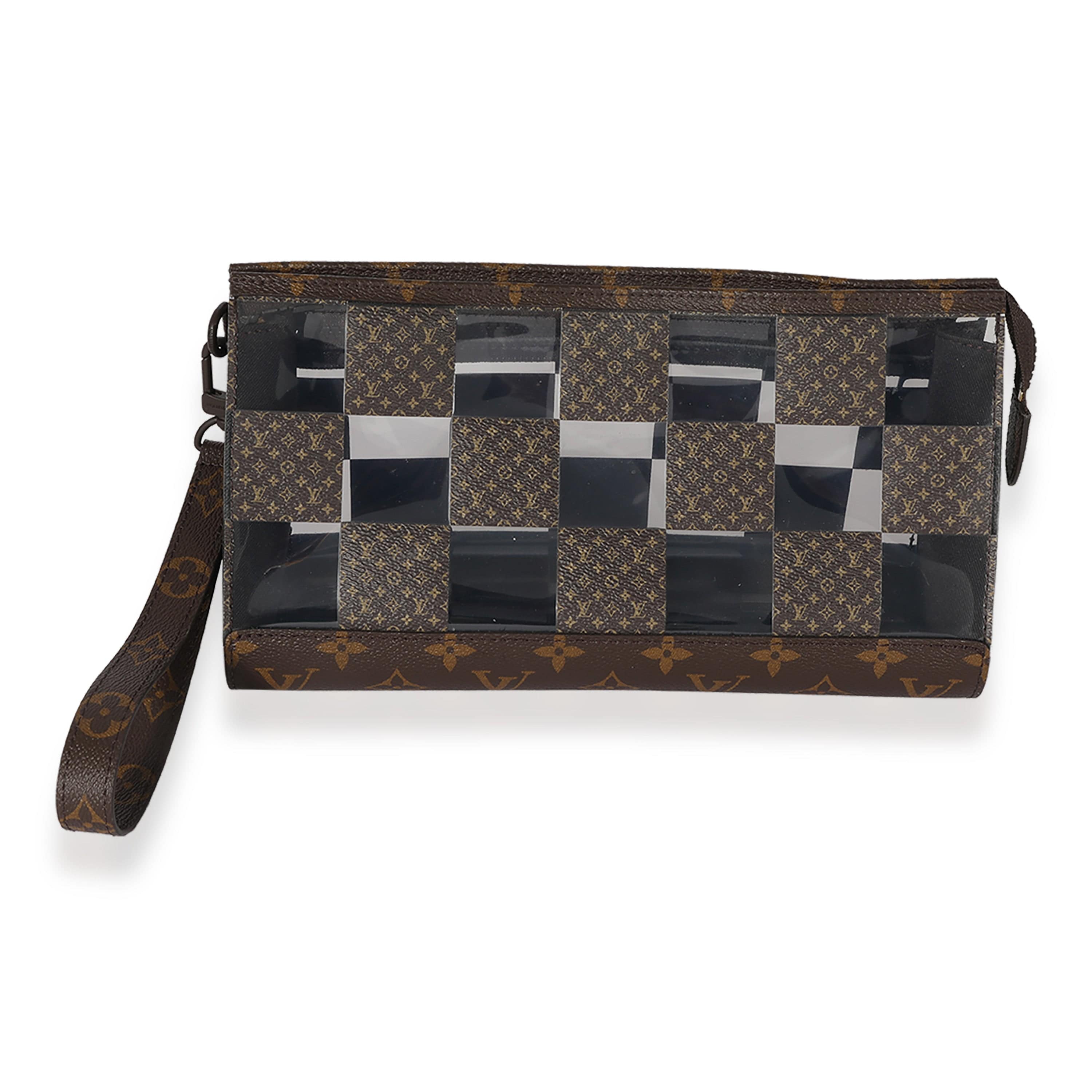 Louis Vuitton Canvas Pochette Voyage MM Damier Eclipse With Silver