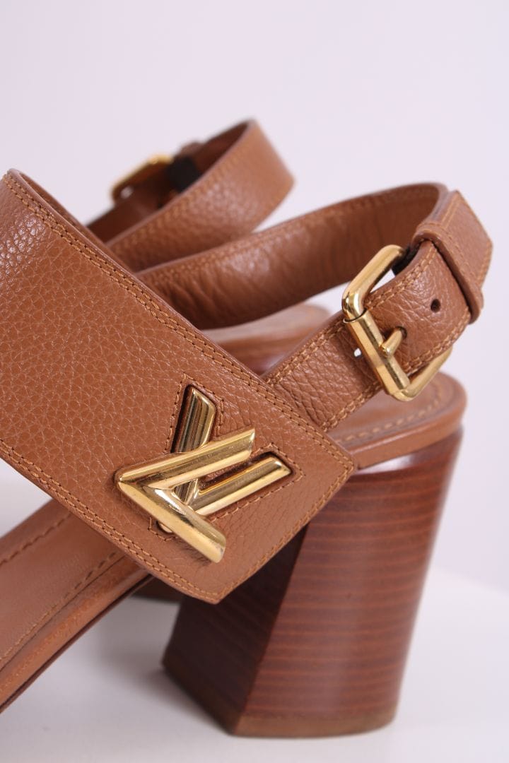 Louis Vuitton Louis Vuitton Horizon Block Heels Tan 39