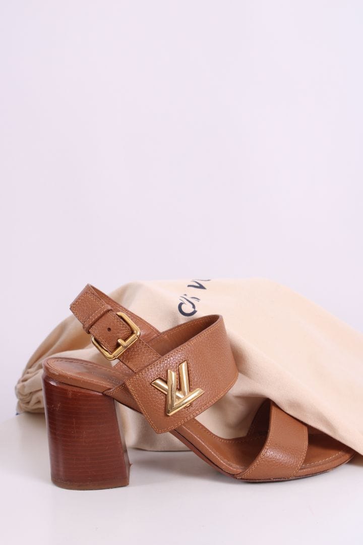 Louis Vuitton Louis Vuitton Horizon Block Heels Tan 39