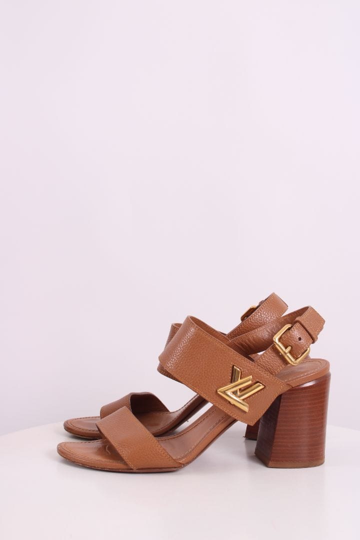 Louis Vuitton Louis Vuitton Horizon Block Heels Tan 39