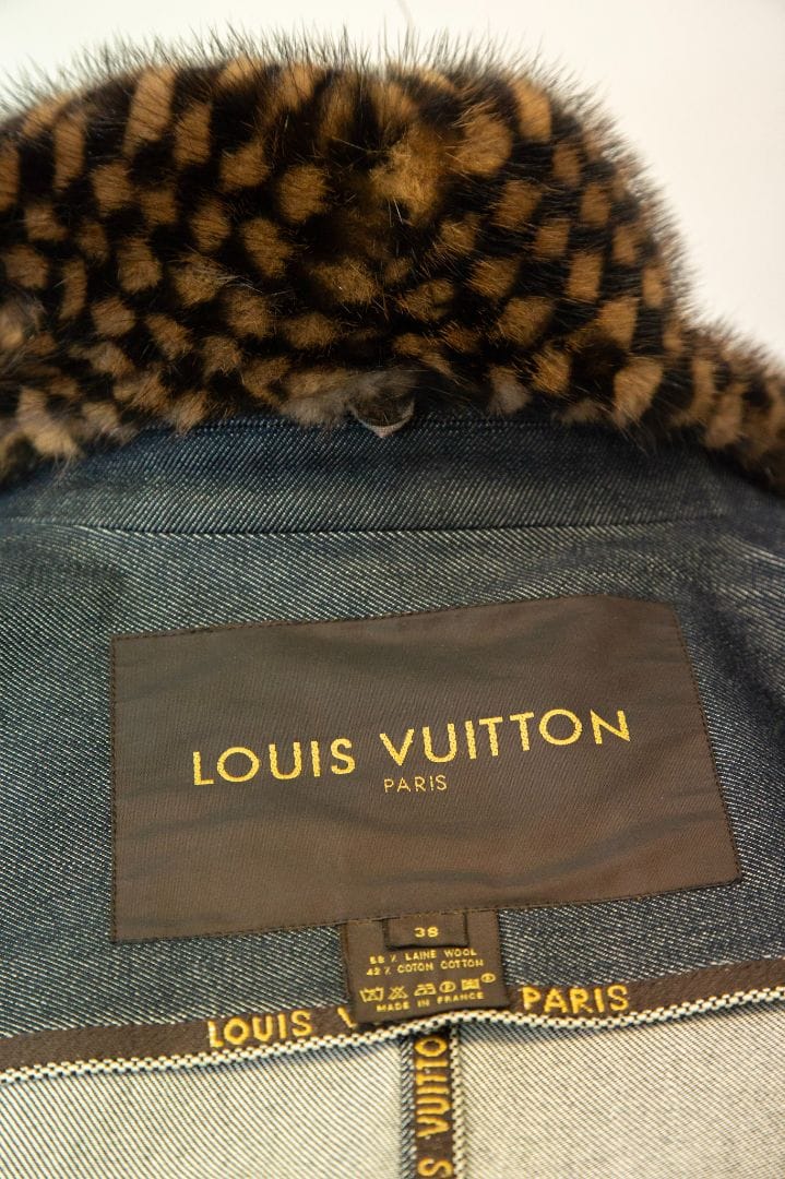 Louis Vuitton Louis Vuitton Mink Collar Denim Jacket Denim IT38