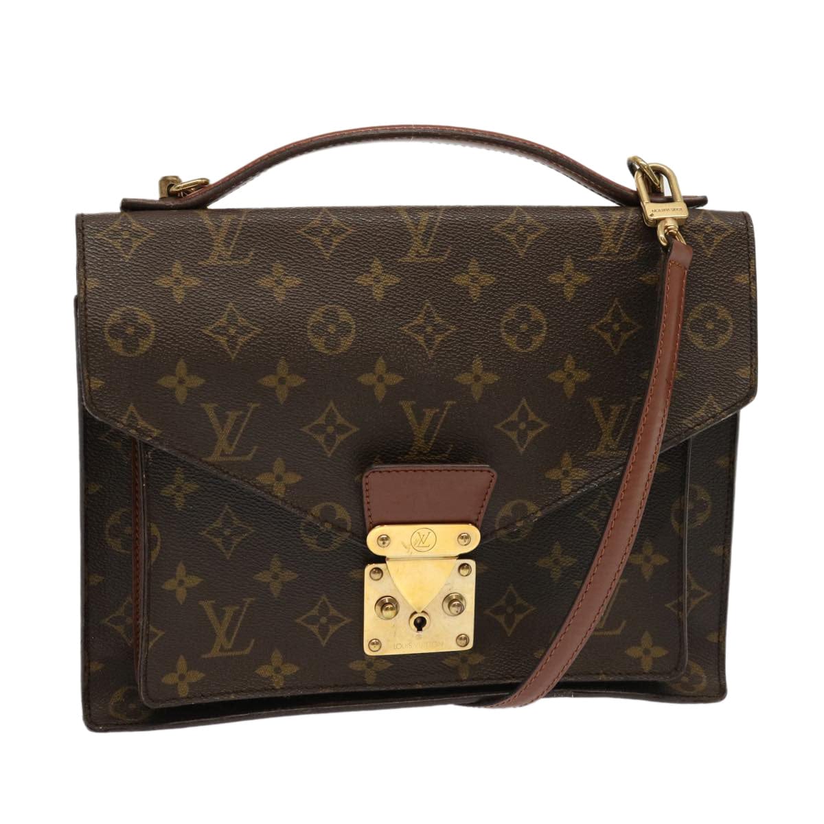 Louis Vuitton LOUIS VUITTON Monogram Monceau 28 Hand Bag 2way M51185 LV Auth t313i8utd6