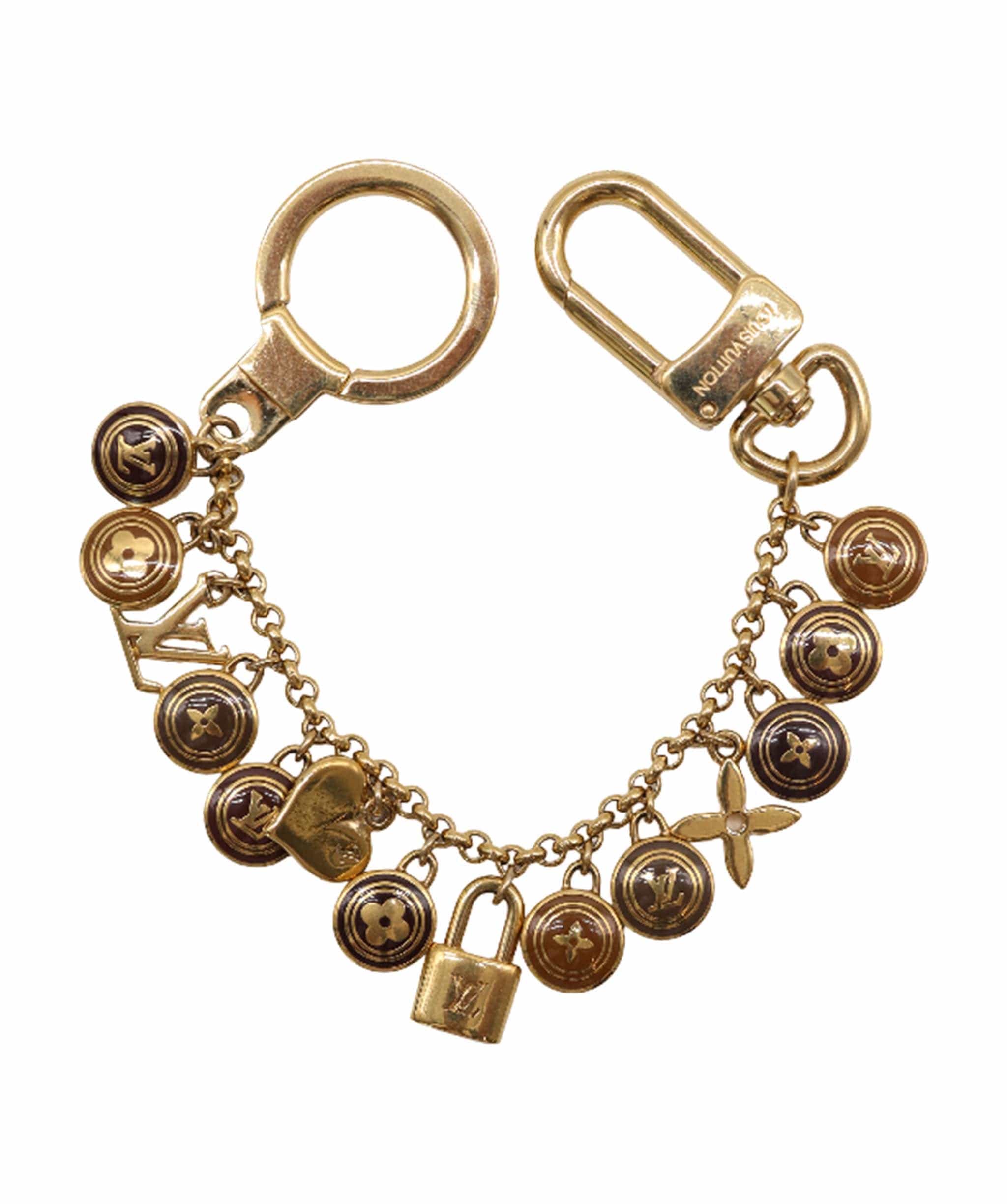 Louis Vuitton LOUIS VUITTON Porte Cles Chainne Pastille Bag Charm Gold M65386 LV Auth am1035g DXBV0119