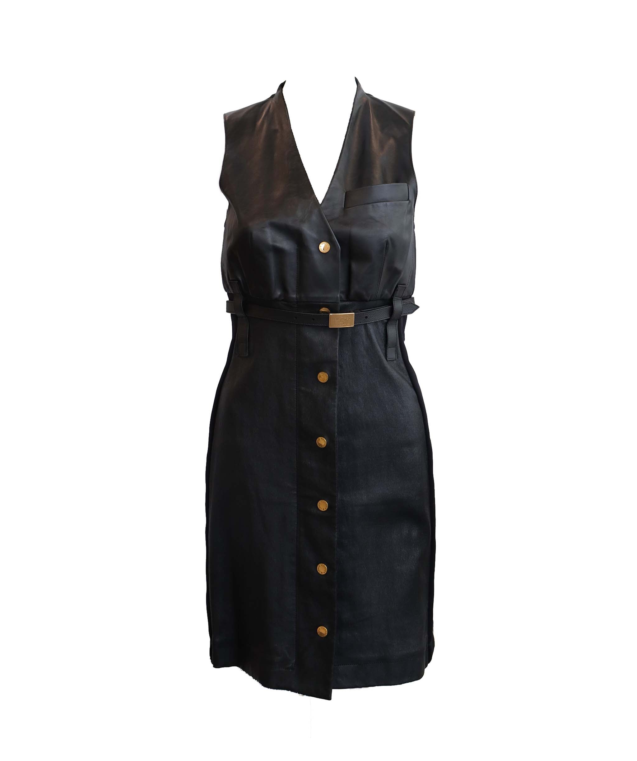 Louis Vuitton Louis Vuitton Leather Dress 36 ASC5813