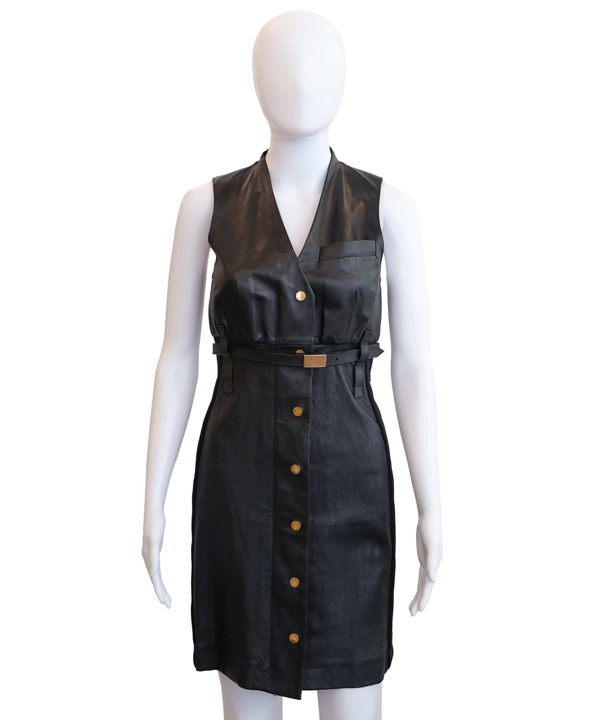 Louis Vuitton Louis Vuitton Leather Dress 36 ASC5813