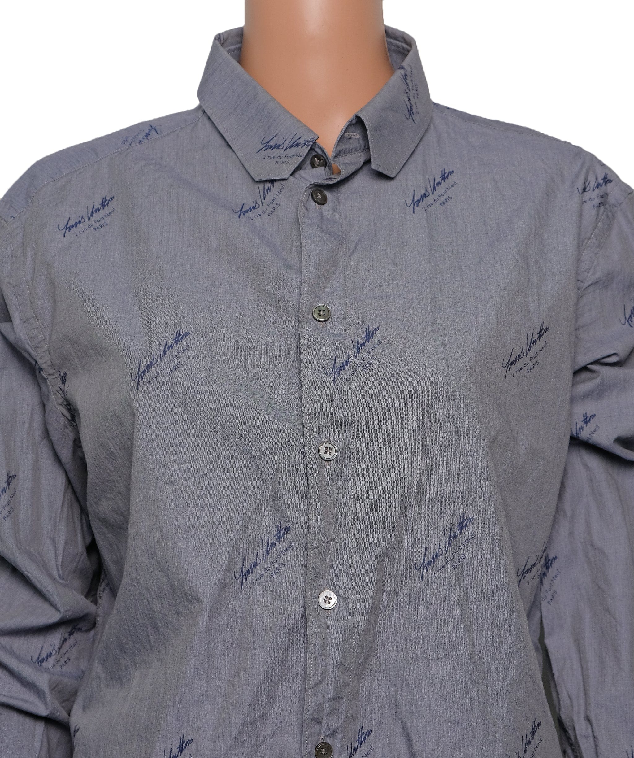 Louis Vuitton Louis Vuitton shirt  for men  Grey RJC3304