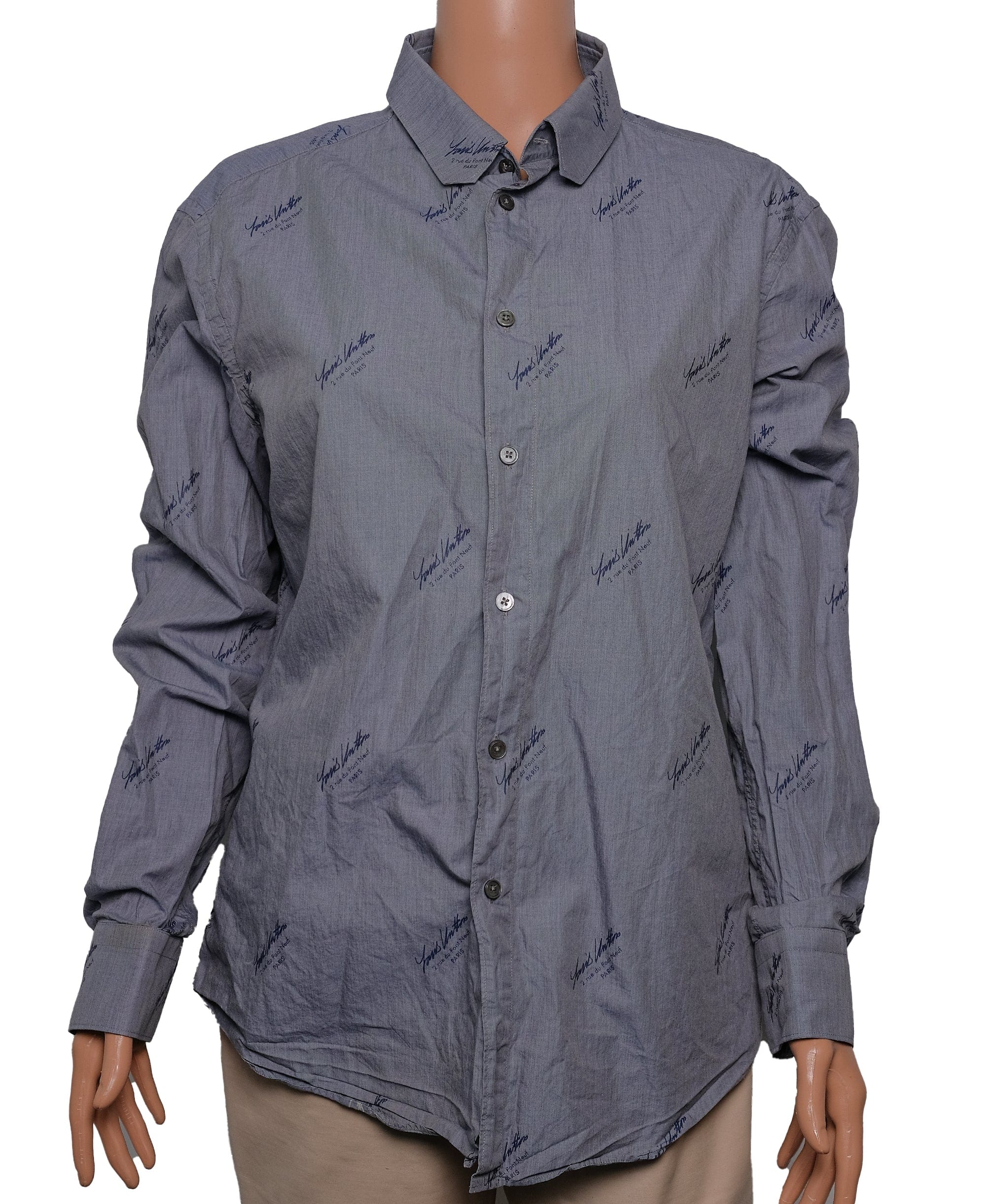 Louis Vuitton Louis Vuitton shirt for men Grey RJC3304
