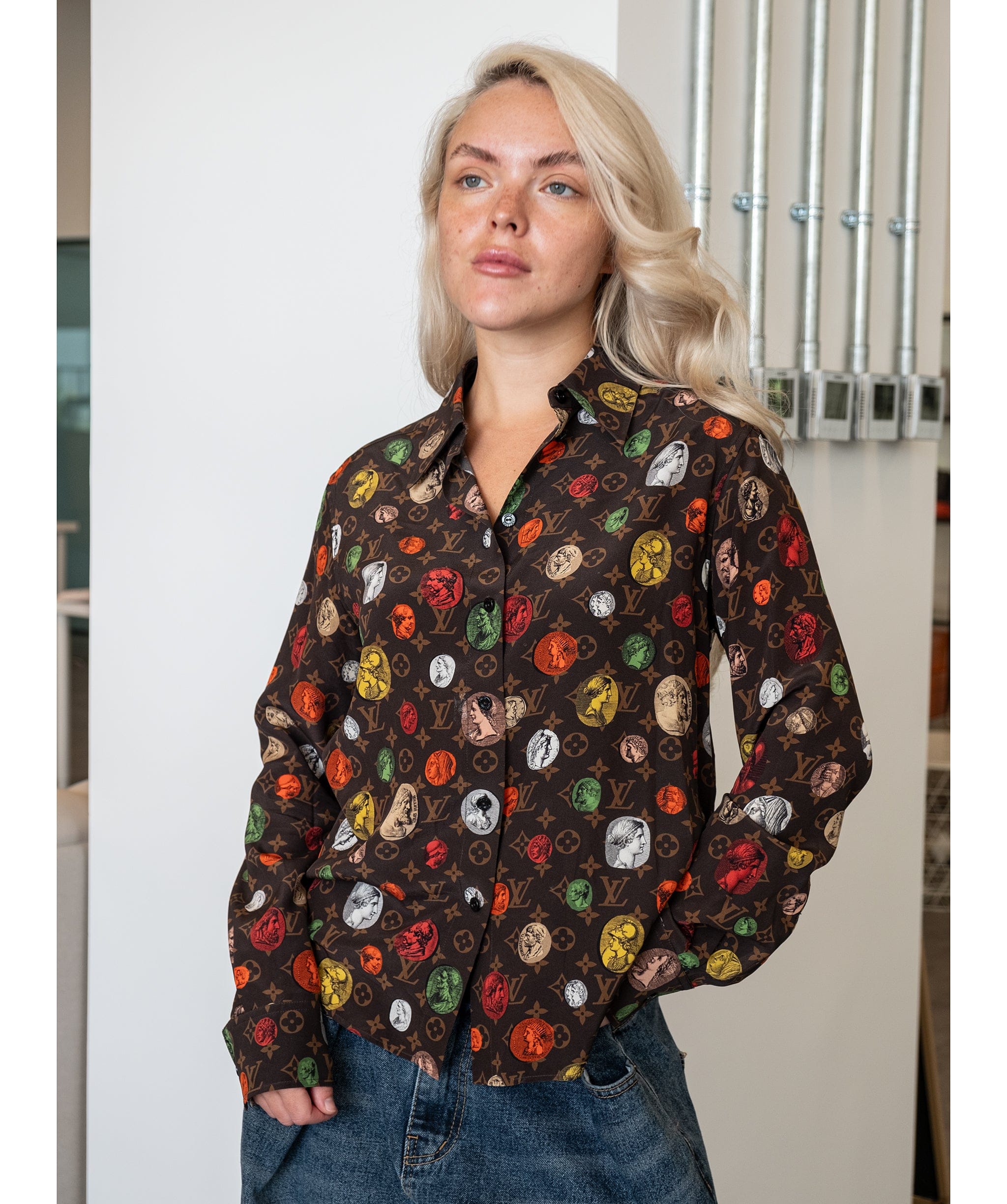 Louis Vuitton Louis Vuitton Shirt fornasetti RJC3178