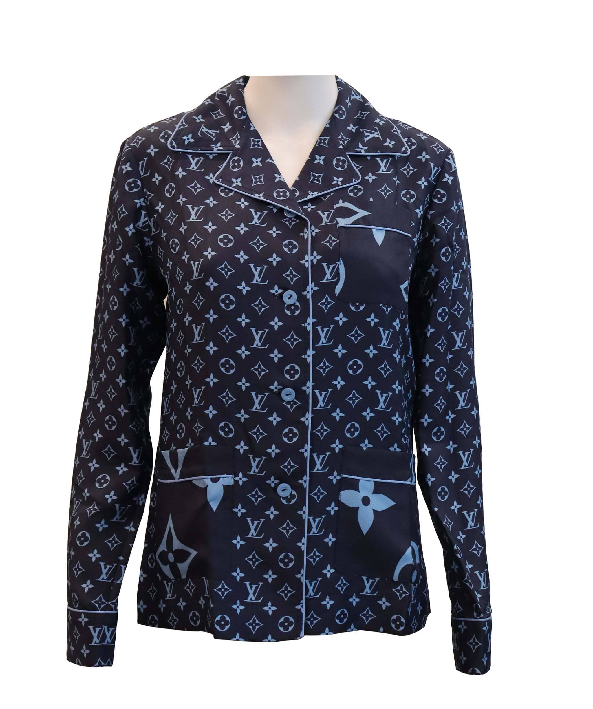 Louis Vuitton Louis Vuitton Silk Top 3-Pockets Blue Monogram Size 34 SKC1897