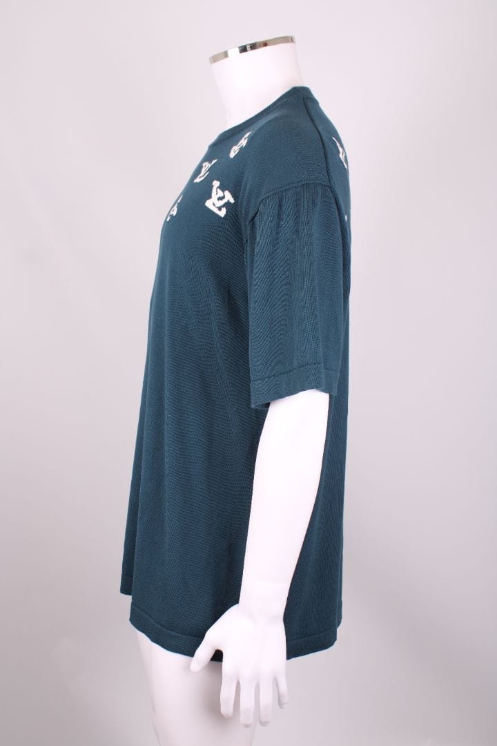 Louis Vuitton Louis Vuitton Jazz Trumpeter Knit T-Shirt Teal/white L