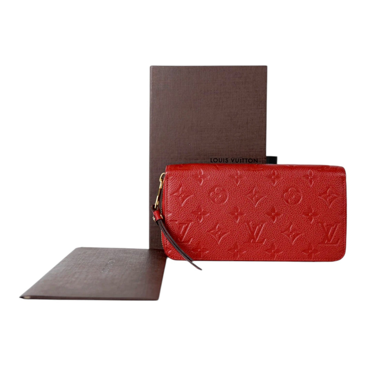 Louis Vuitton Louis Vuitton Red Empreinte Monogram Long Wallet