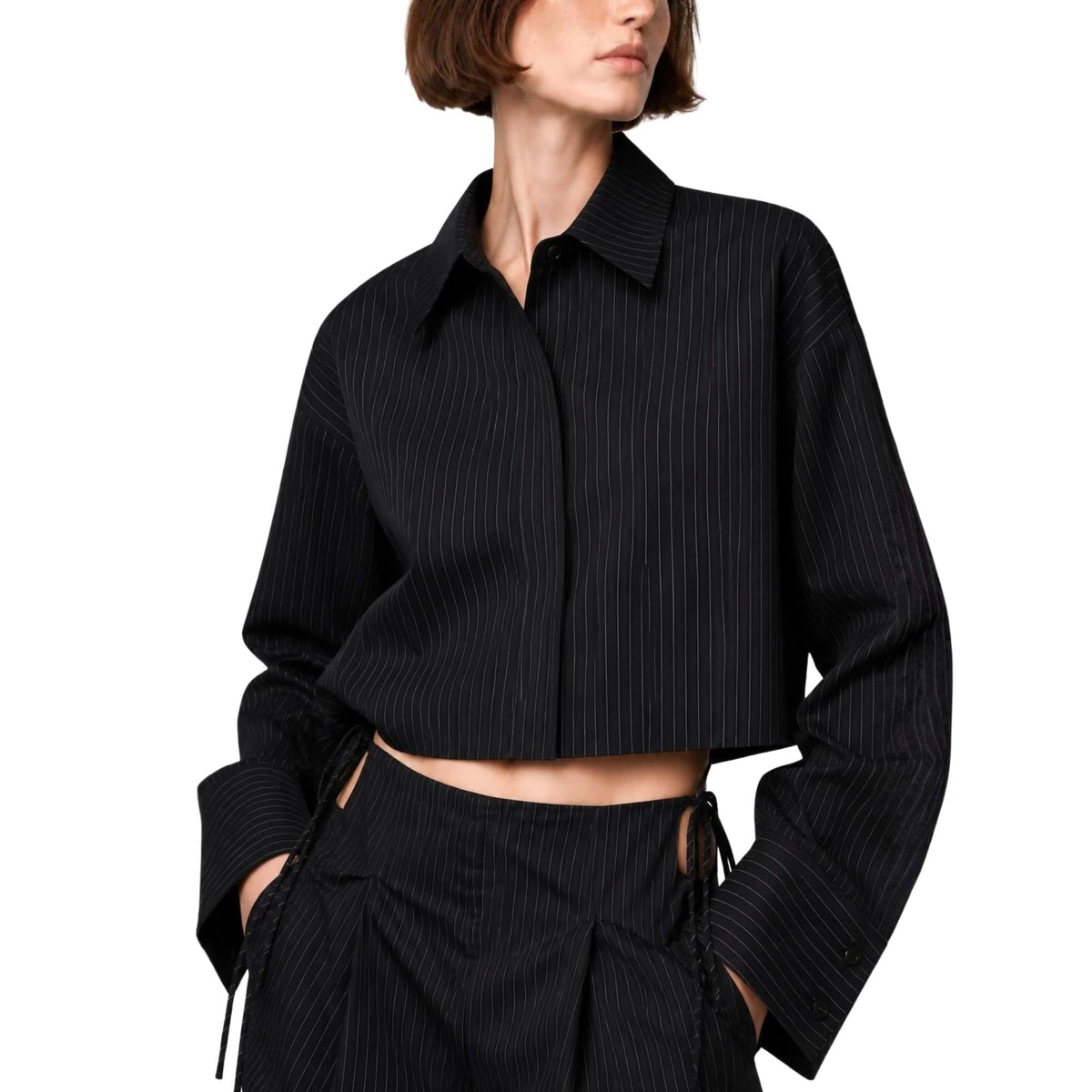 CROPPED LONG-SLEEVE SHIRT قميص “PUSHKIN”