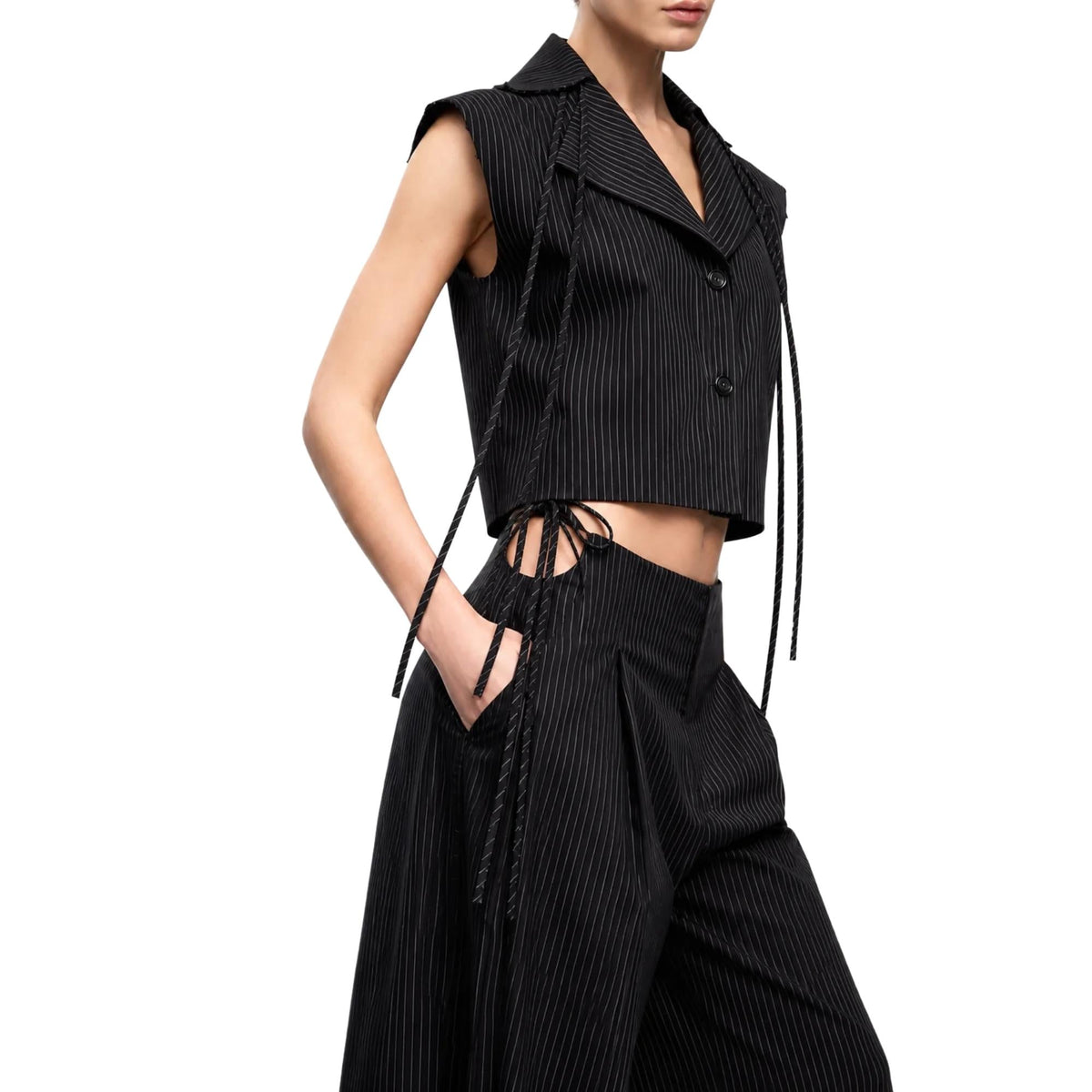 LU FASHION RELAXED WIDE-LEG TROUSERS بنطلون“PUSHKIN”
