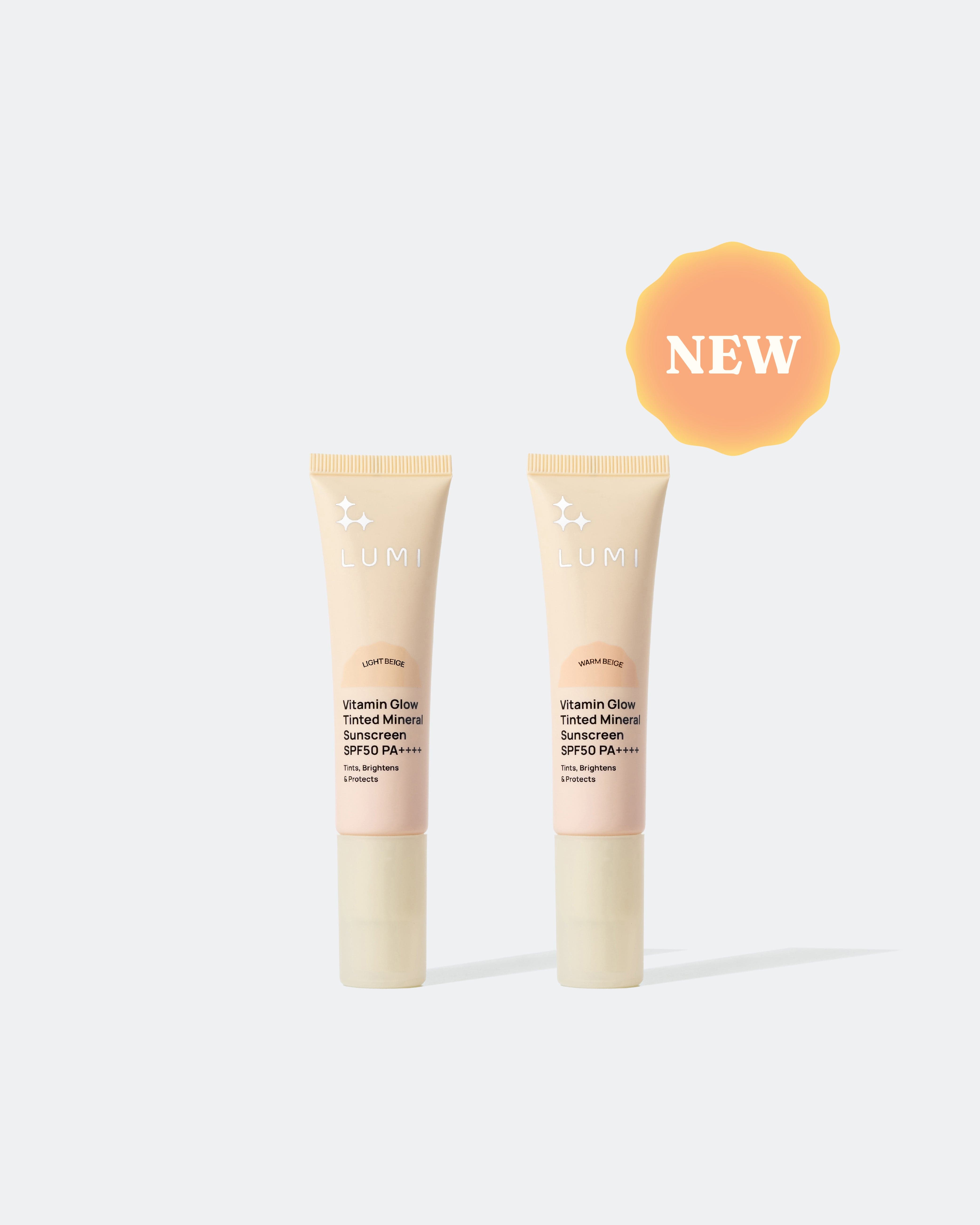 LUMI Beauty Vitamin Glow Tinted Mineral Sunscreen SPF50 PA++++