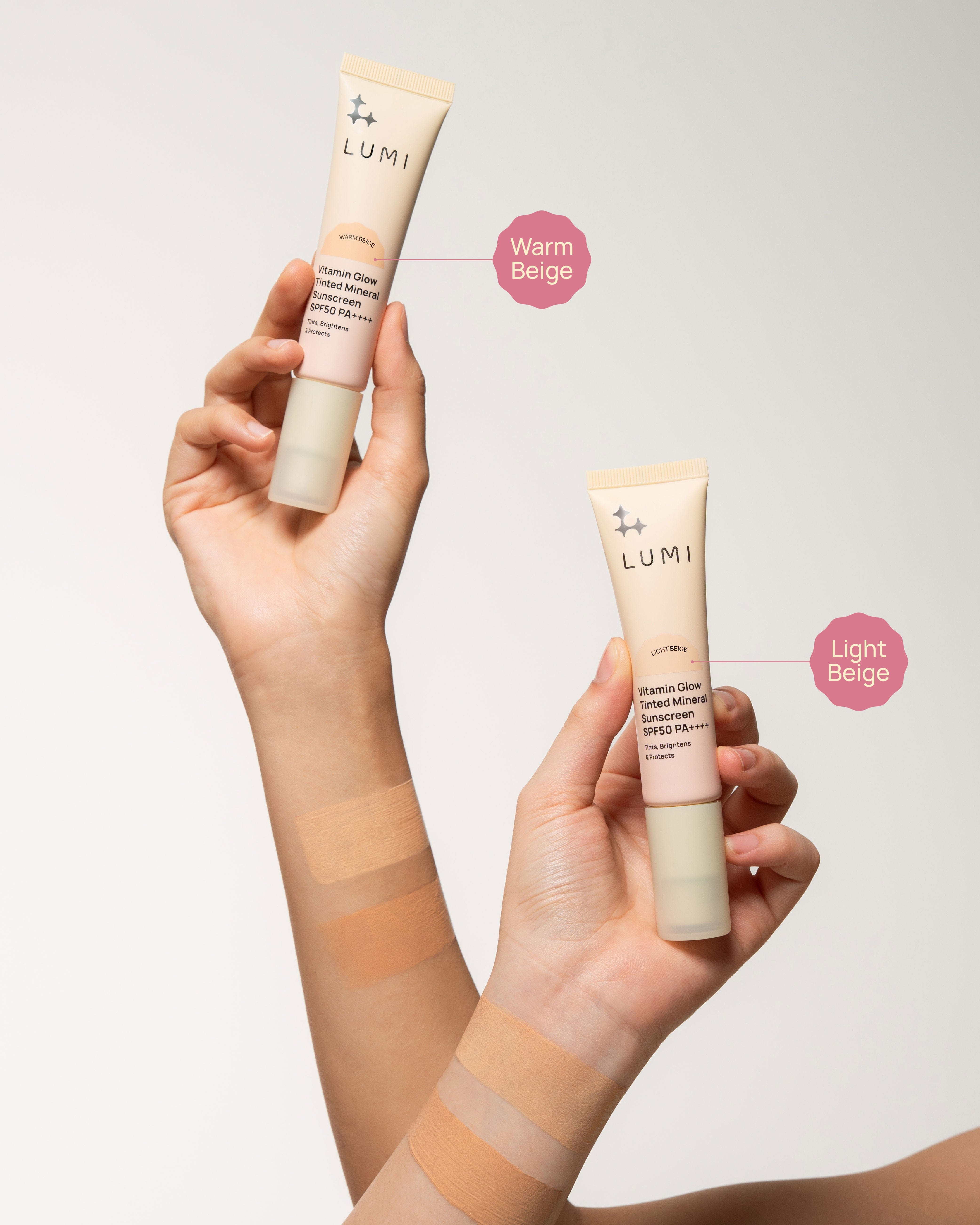 LUMI Beauty Vitamin Glow Tinted Mineral Sunscreen SPF50 PA++++