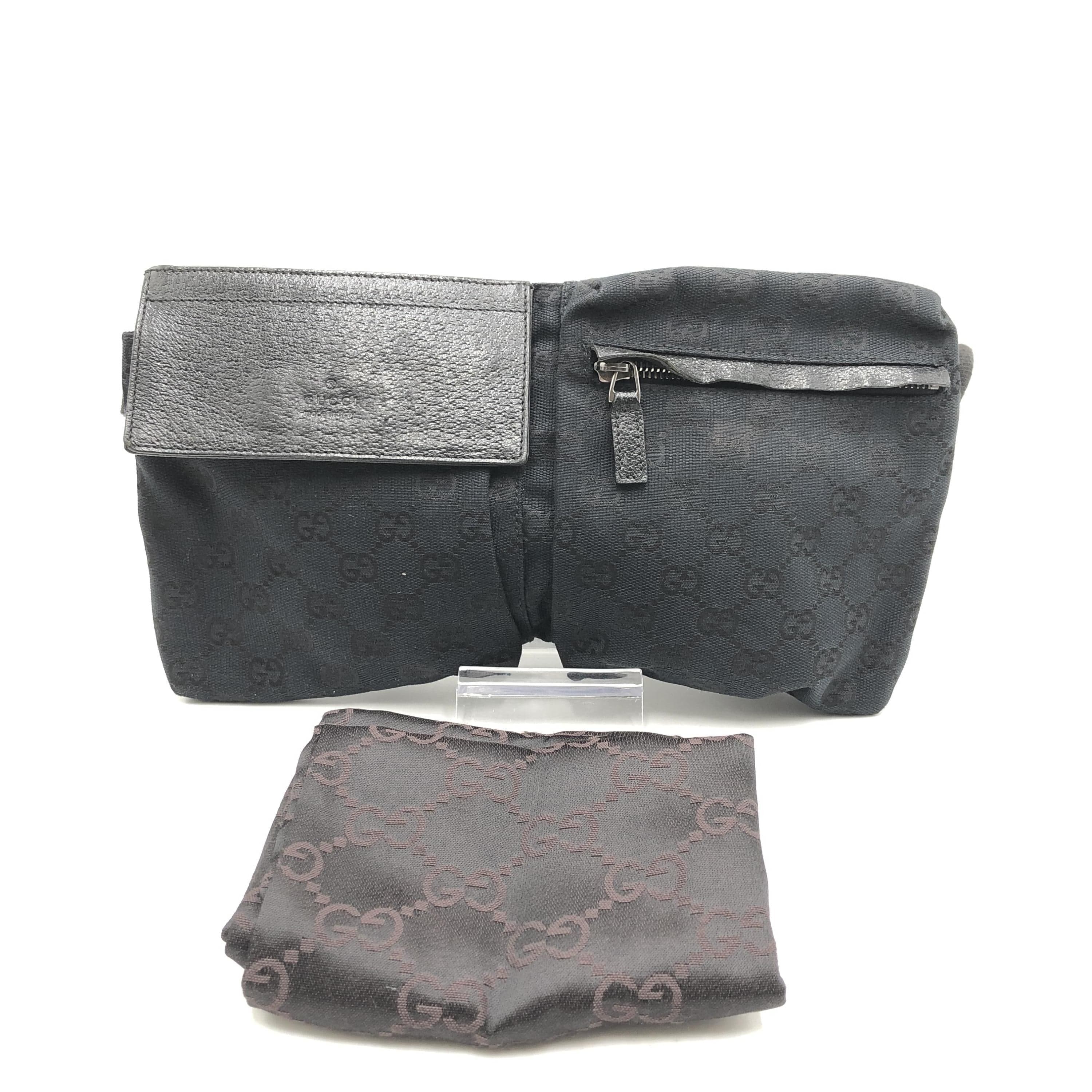 Luxury Promise Black GG Canvas Belt Bag C311976