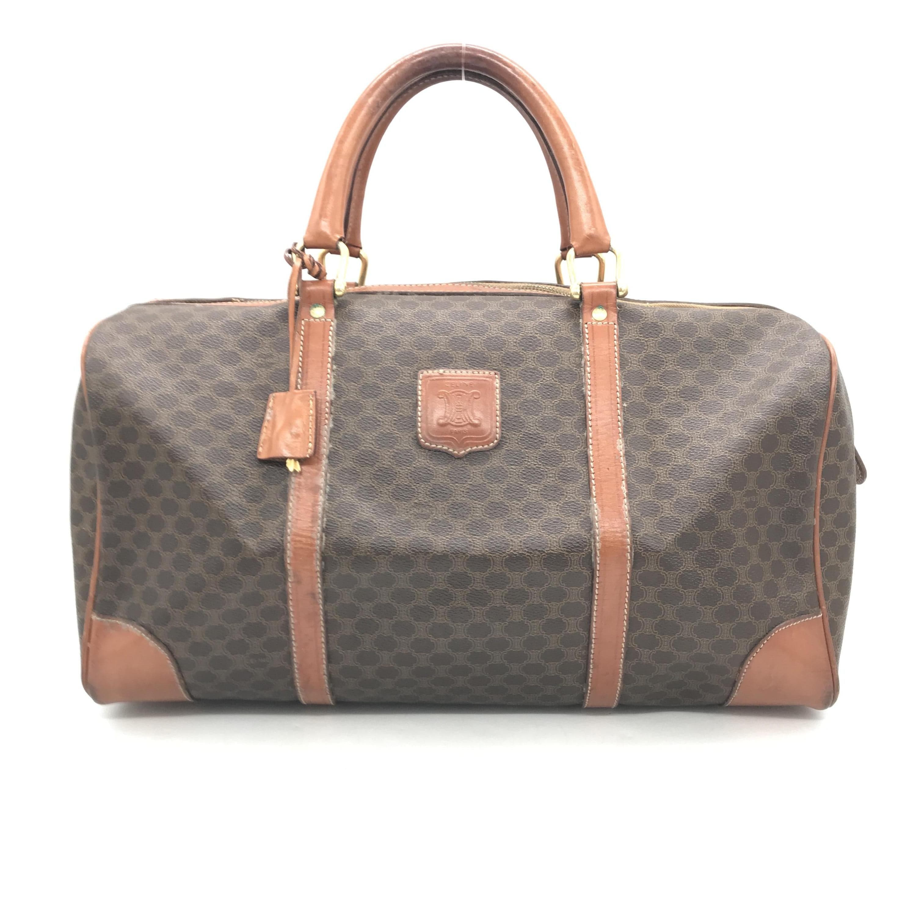 Luxury Promise Brown Coated Canvas Boston Bag C290194