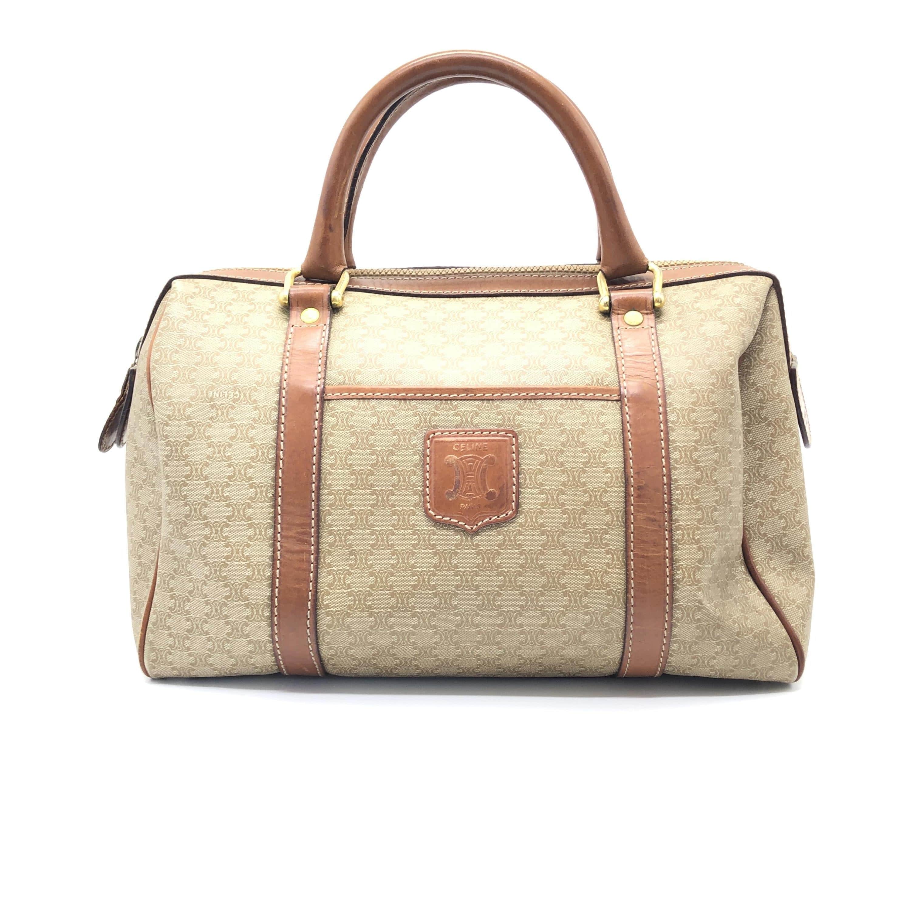 Luxury Promise Celine Macadam Boston Bag PVC × Leather C317948