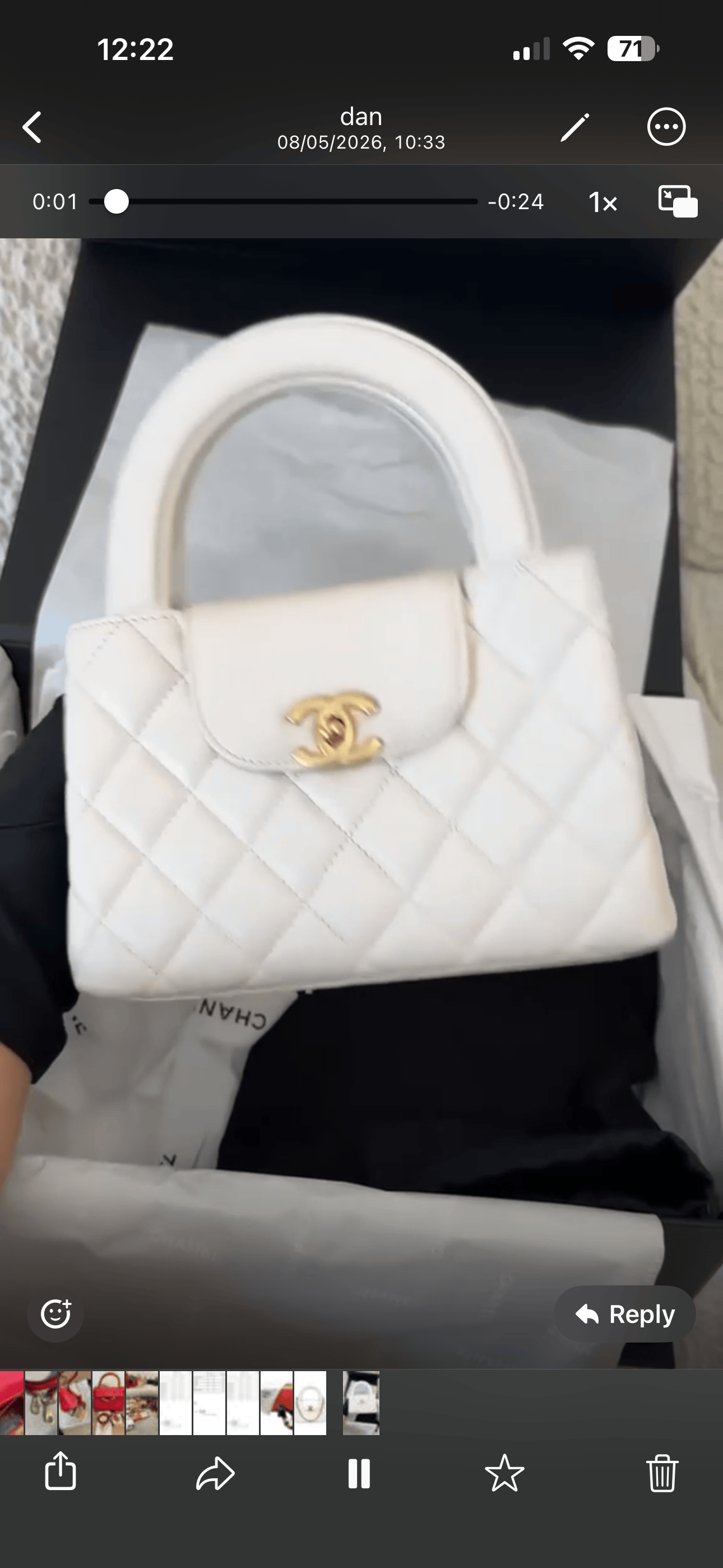 Luxury Promise Chanel White Kelly Small ALC4086