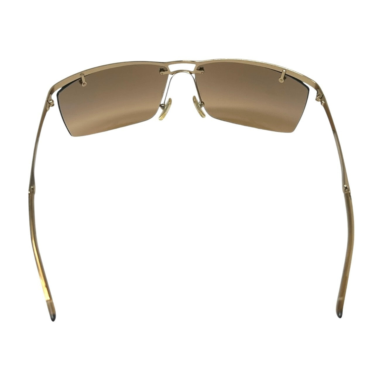 Luxury Promise Christian Dior Vintage Logo Sunglass Shades Brown Gold Plastic Star Rhinestone