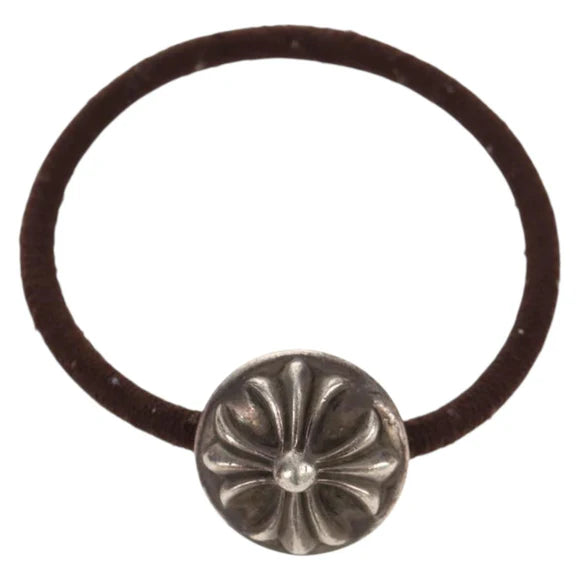 Luxury Promise Chrome Hearts Cross Ball Button Hair Tie Ag925 Silver Auth 141206M 141206M