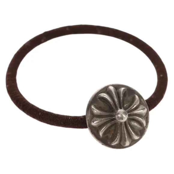 Luxury Promise Chrome Hearts Cross Ball Button Hair Tie Ag925 Silver Auth 141206M 141206M