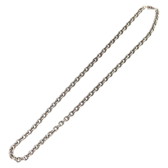 Luxury Promise Chrome Hearts Paper Chain Necklace Ag925 18 inches Silver Auth 142426M 142426M