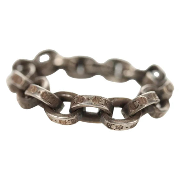 Luxury Promise Chrome Hearts Paper Chain Ring Ag925 Silver Auth 142407M 142407M