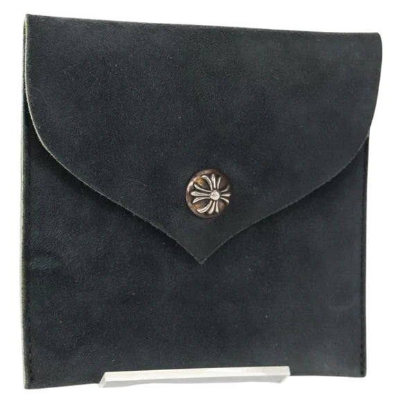 Luxury Promise Chrome Hearts Pouch Suede Gray Auth 140404M 140404M