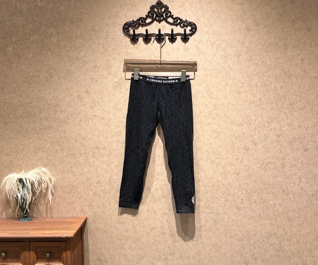 Luxury Promise Chrome Hearts rare black leggings with all-over patterned cross print / Size S / 99% new / 45075 SYCF45075