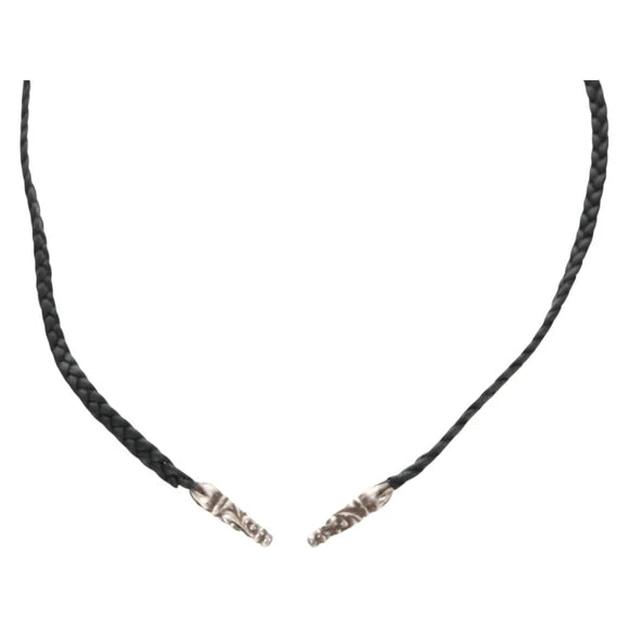 Luxury Promise Chrome Hearts Scroll Razor Blade Necklace Ag925 Black Auth 141205M 141205M