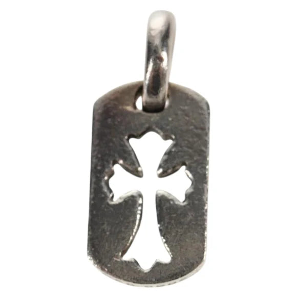 Luxury Promise Chrome Hearts Tiny Cut Out Cross Charm Ag925 Silver Auth 136577M 136577M