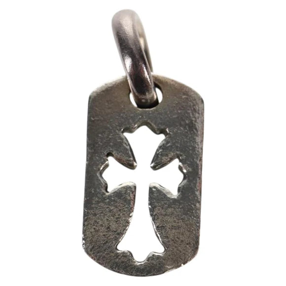 Luxury Promise Chrome Hearts Tiny Cut Out Cross Charm Ag925 Silver Auth 136577M 136577M