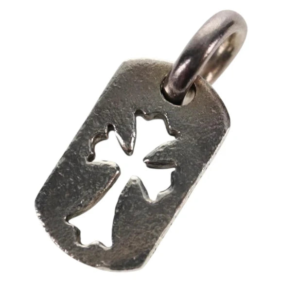 Luxury Promise Chrome Hearts Tiny Cut Out Cross Charm Ag925 Silver Auth 136577M 136577M