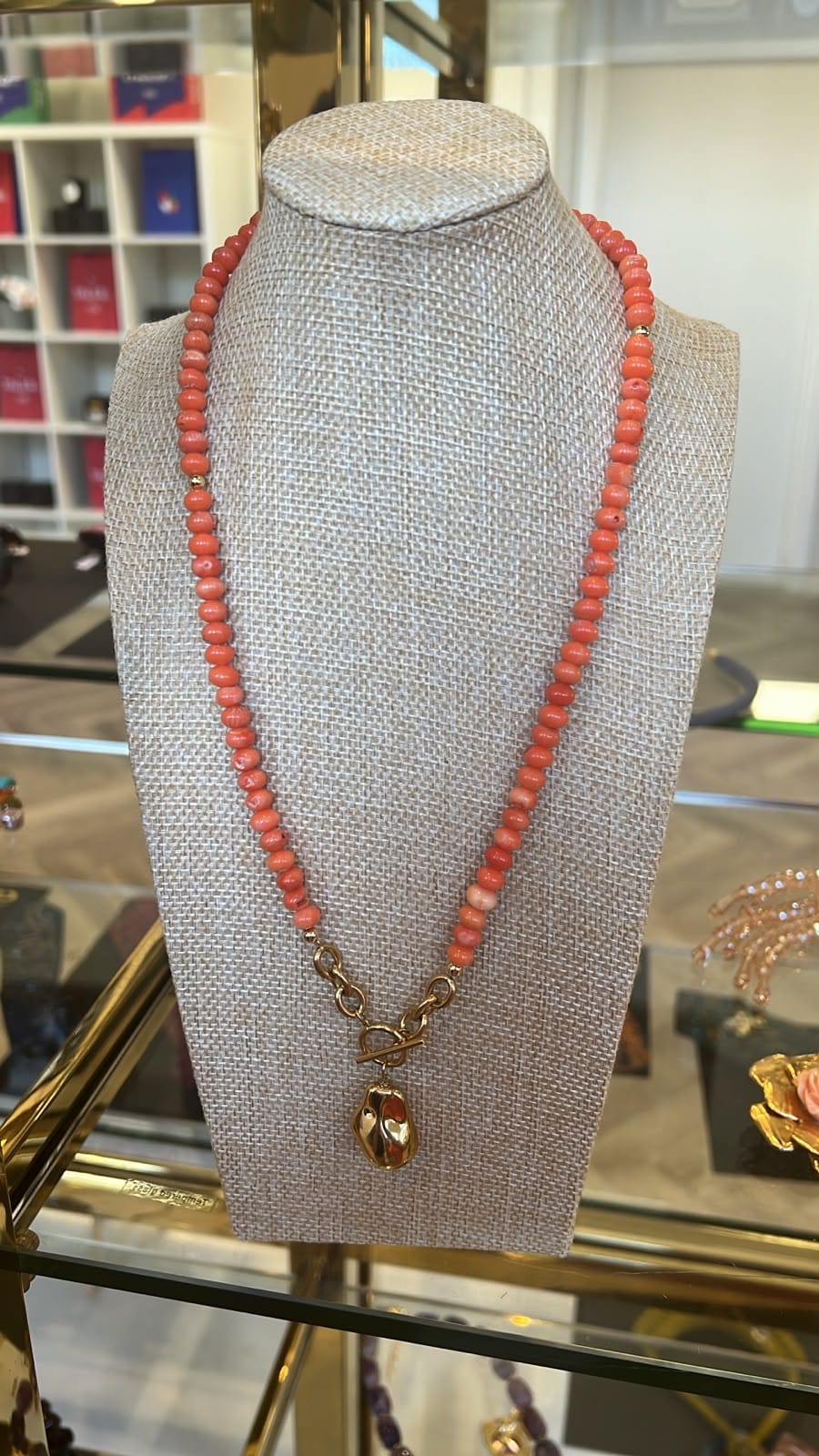Luxury Promise coral dream - african gem necklace AKC1325