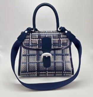 Luxury Promise DELVAUX Limited Edition Blue Checkered Jelly Transparent Handbag/Shoulder Bag (Standard Dental Clinic) 6032604213715