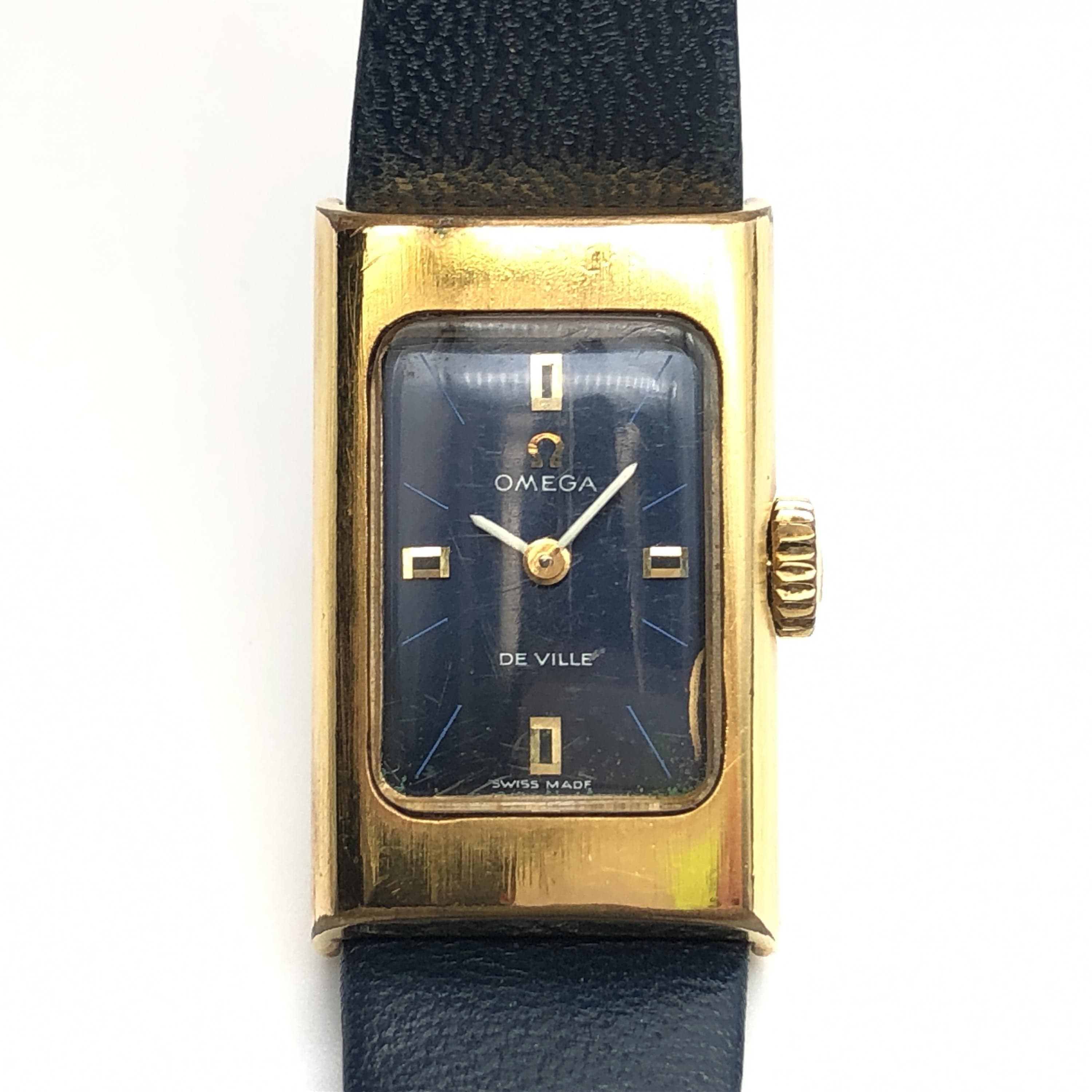 Luxury Promise Devil Blue Dial Watch, Manual Winding, GP/Leather C309657