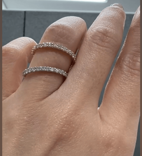 Luxury Promise Diamond Pave Eternity Ring 0.5cts WG/YG SYC1237