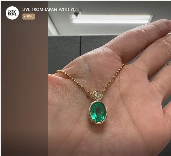 Luxury Promise Emerald Necklace for Cat SYC1243