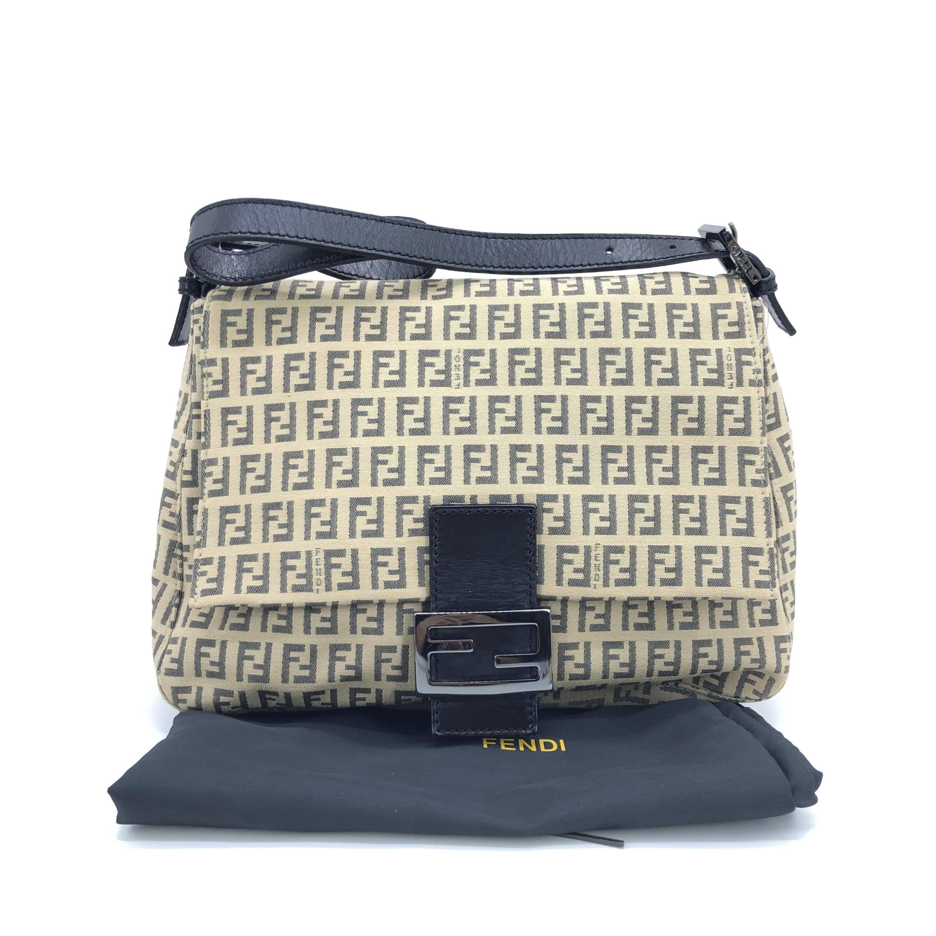 Luxury Promise Fendi Zucchino Monogram Shoulder Bag C318319