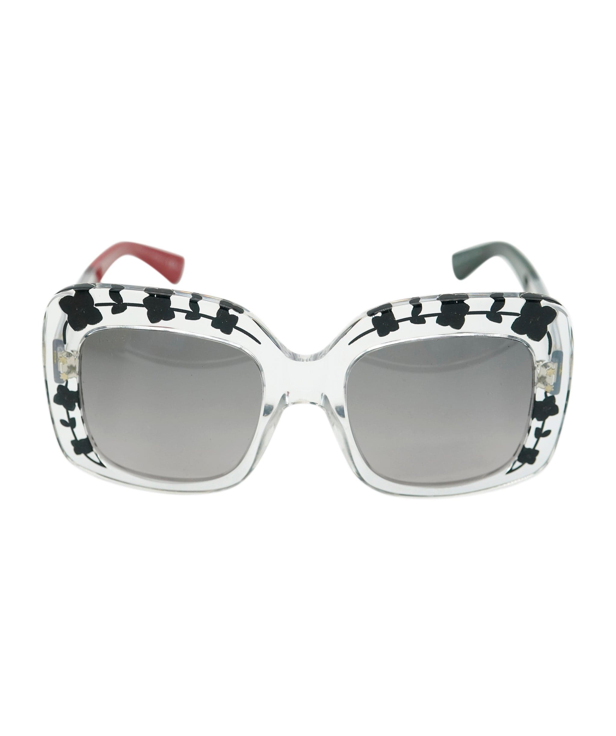 Luxury Promise Gucci Transparent Floral Square oversized Sunglasses AGC2214