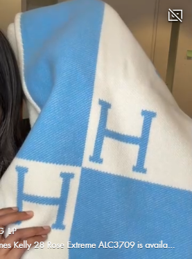 Luxury Promise Hermes blanket blue ALC4107
