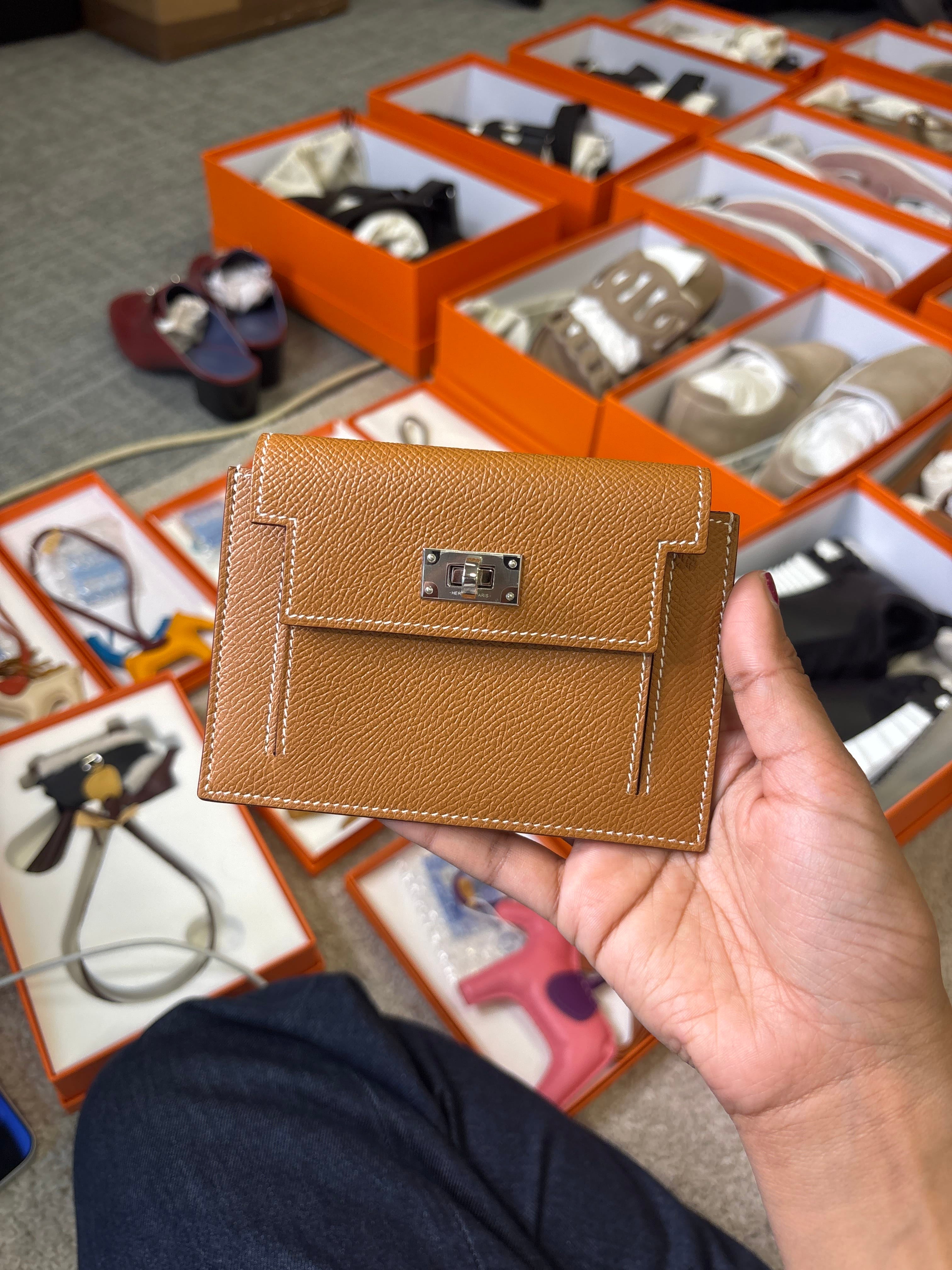 Luxury Promise Hermes gold purse ALC4192