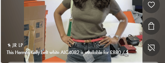 Luxury Promise Hermes pink kelly belt ALC4081