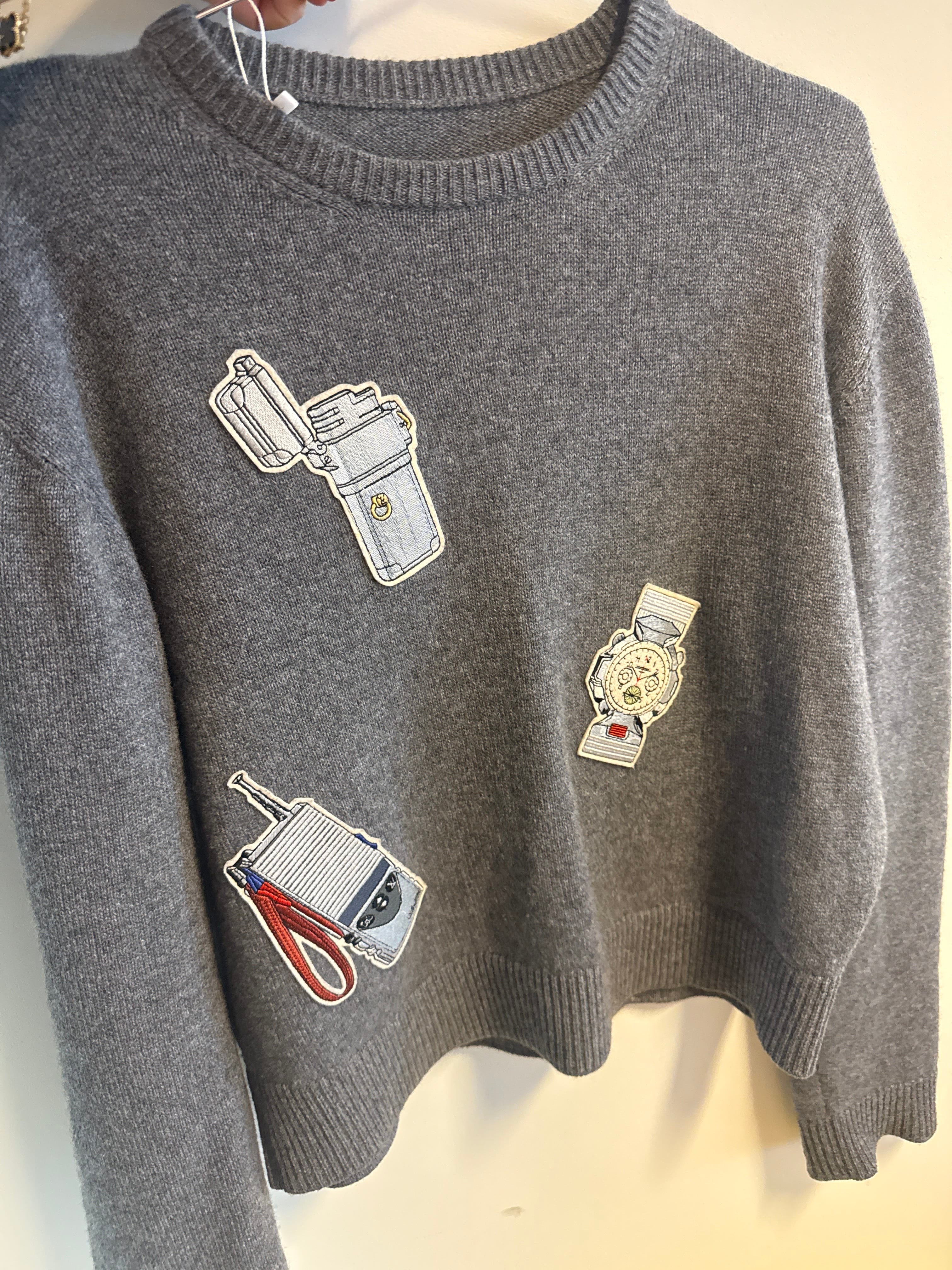 LUXURY PROMISE Lv jumper with motifs - M/L - AKC0677