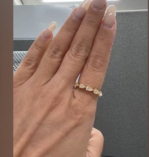 Luxury Promise Nancy Pear Shape Ring 18K YG SYC1251