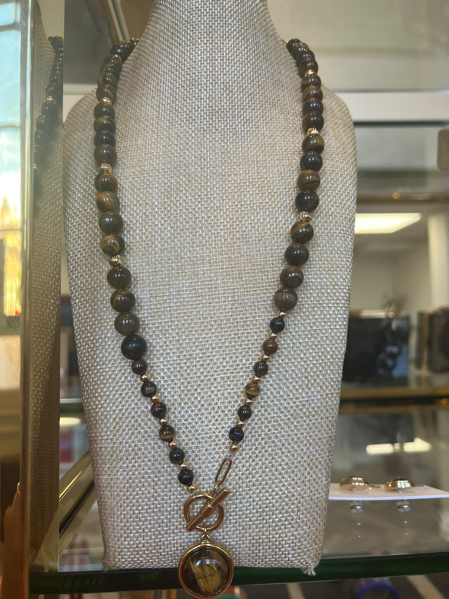 Luxury Promise tigers eye dream - african necklace AKC1323