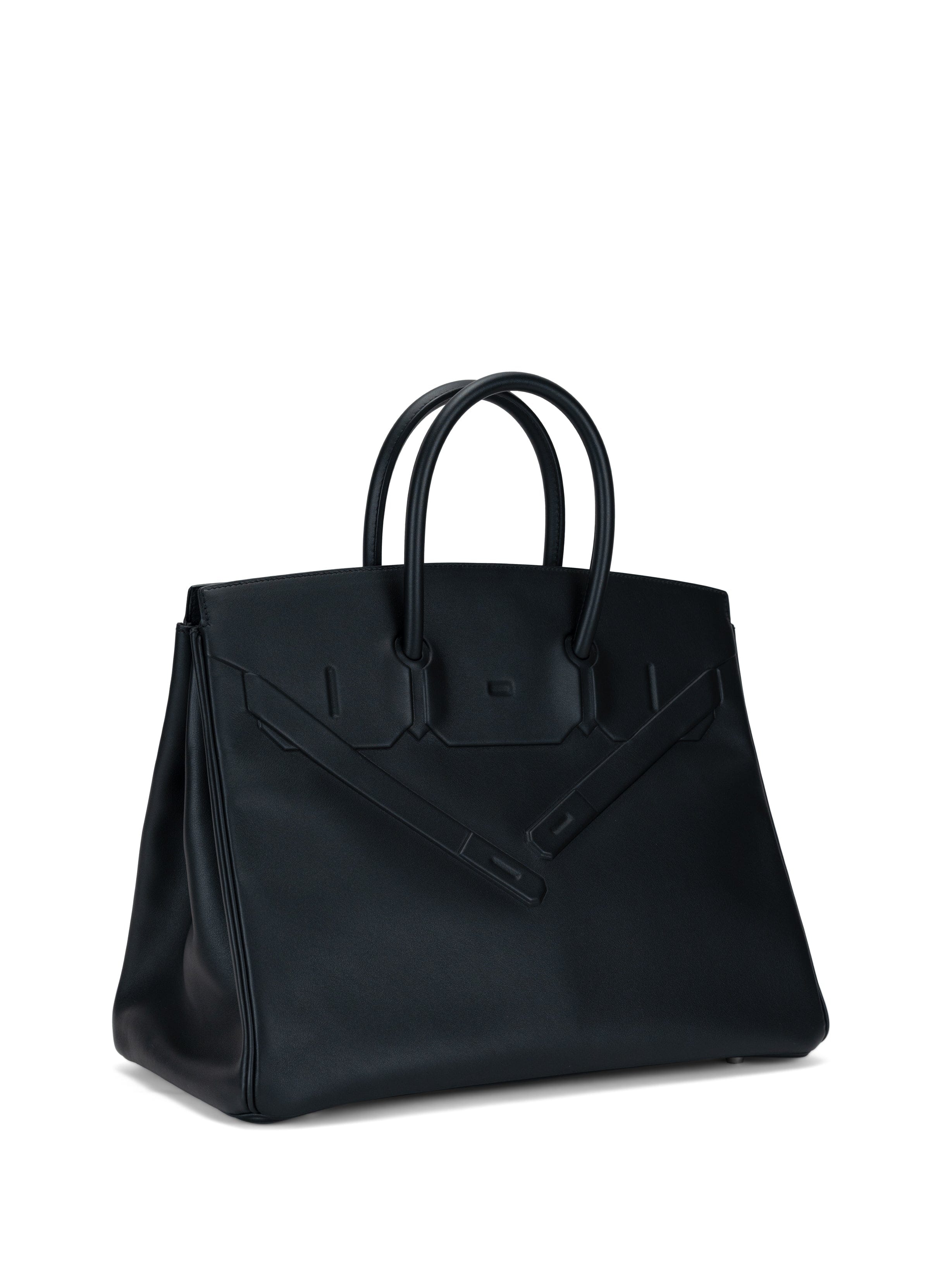 LUXURY PROMISE *HK LOCATED* RARE LIKE NEW LIMITED EDITION HERMÈS BIRKIN 35CM "SHADOW" BLACK Swift Leather with Palladium Hardware